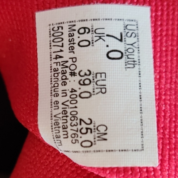 VAN'S FOR YOUTH/BOYS/ SZ. 7 - Picture 4 of 9
